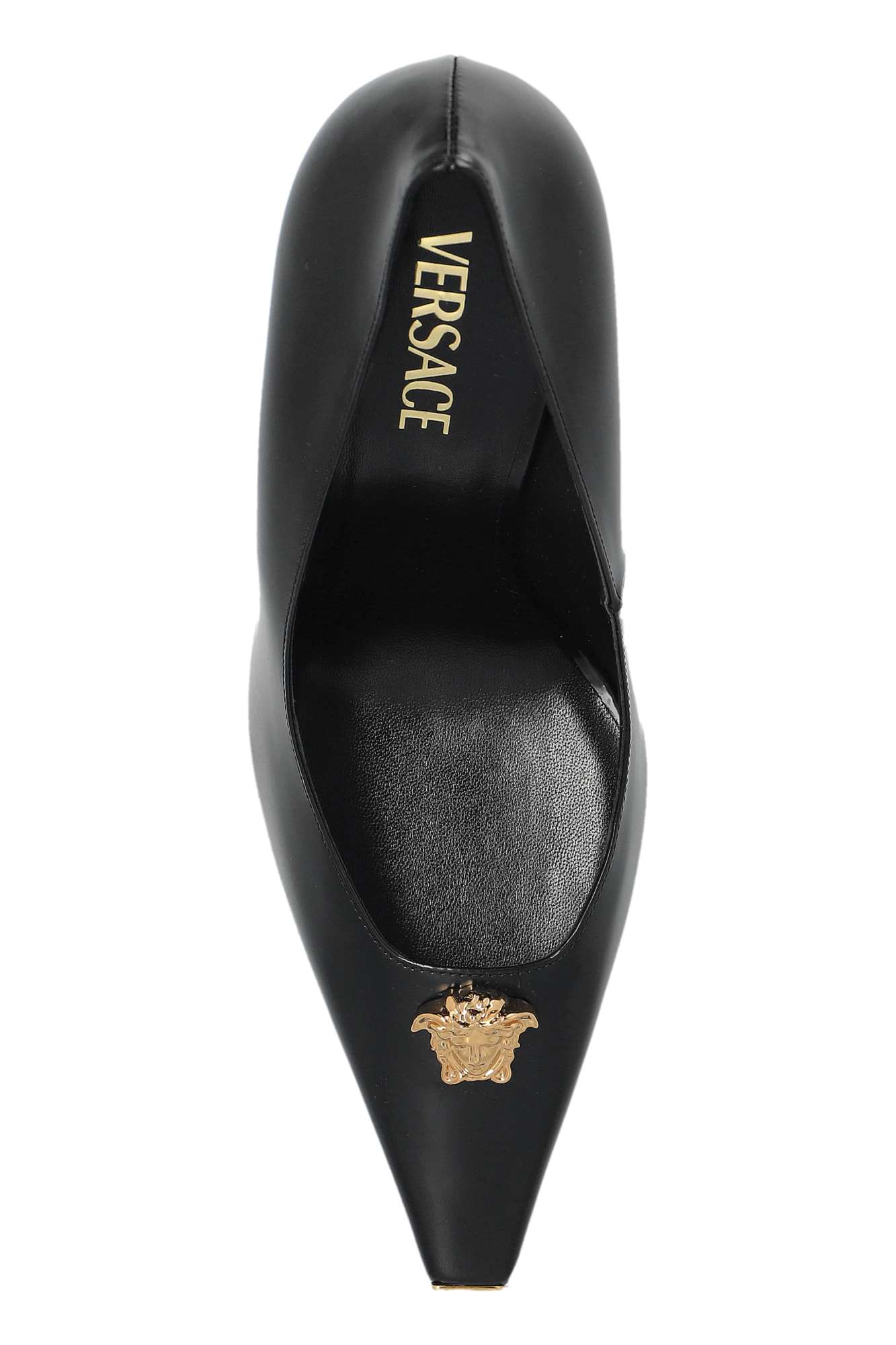 Black Leather heeled shoes Versace - Vitkac AS